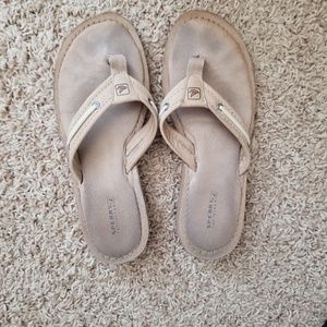 Leather Sperry Flip Flops